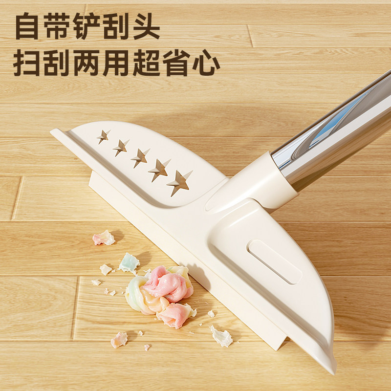 Wholesale thickened broom and dustpan combination set, household comb teeth non-stick hair broom and garbage shovel two-piece set Specification image