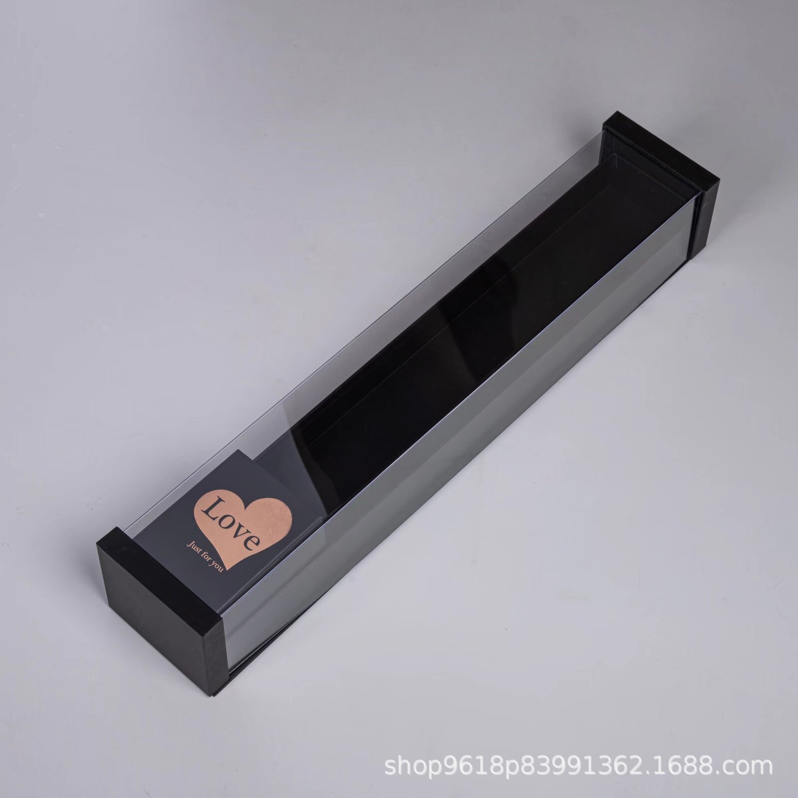 Rectangular transparent acrylic flower box gift box 520 Qixi Valentine's Day flower packaging box manufacturer wholesale of whole pieces Specification image