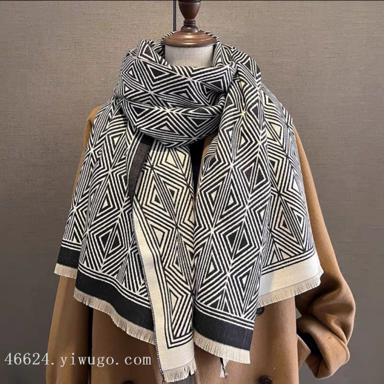New cross-border scarf style cash on delivery 27 high-speed jacquard series cross pattern scarf e-commerce supply chain Application Scenario
