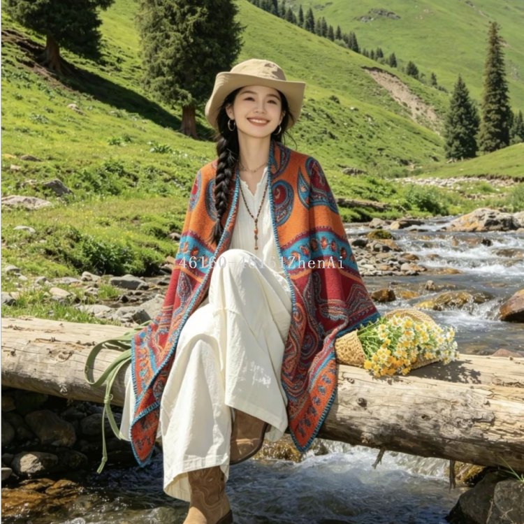 Cash on delivery for cross-border export of travel photography tips, shawls, e-commerce live-streaming, scarves wholesale supply chain