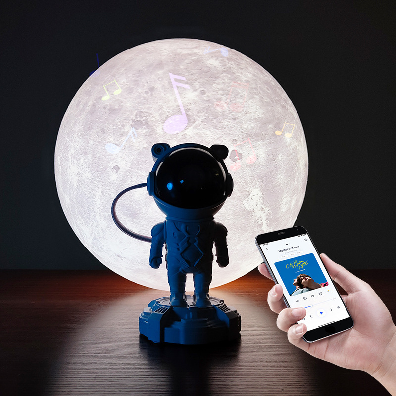 2024 New Astronaut starry Sky light projection light, bedside LED light, Bluetooth speaker, star laser ambient light Specification image