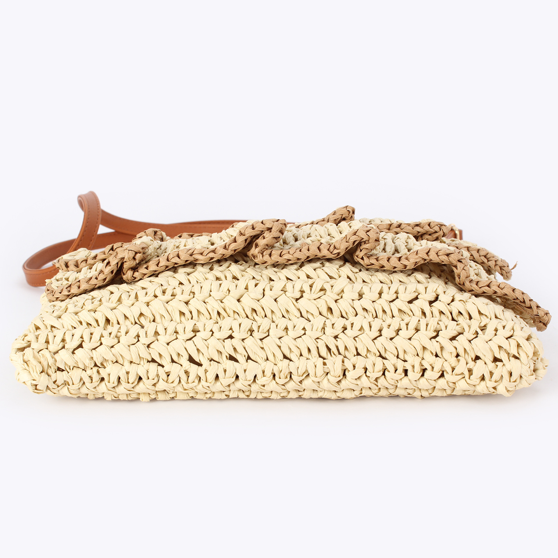 New lace-woven InS-style straw bag, a versatile, niche and high-end women's bag for a seaside vacation, daily casual wear Specification image