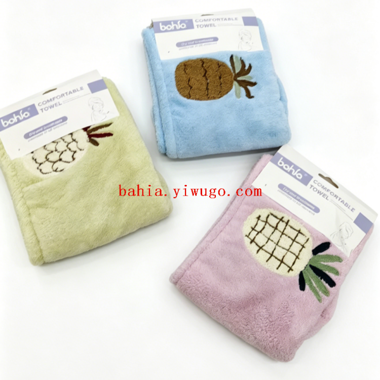 Cartoon dry hair cap for women, super absorbent and quick-drying coral fleece thickened soft hair drying towel Application Scenario