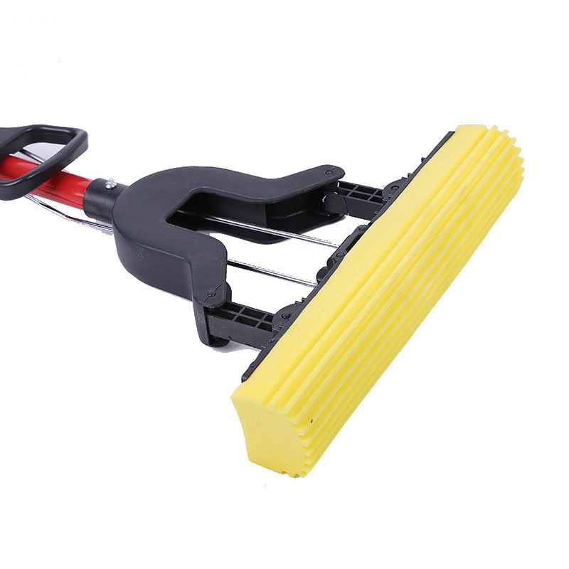 Folded rubber cotton mop, absorbent sponge mop, flip-top mop, water-squeezing and water-holding pVC rubber cotton mop, household cleaning