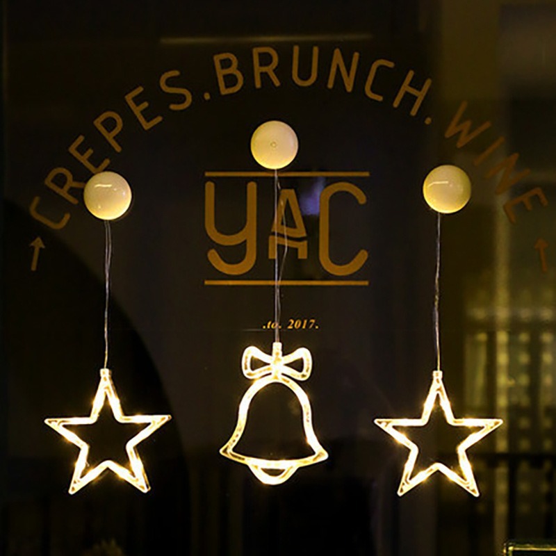 圣诞节装饰品小挂饰场景布置创意装扮发光灯饰门挂橱窗吸盘灯挂件产品图