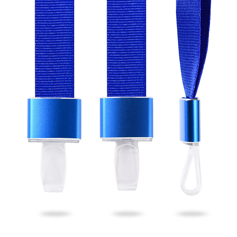 Cordón de tarjeta de trabajo aleación de aluminio gancho transparente cordón de hebilla cordón de etiqueta etiqueta de empleado etiqueta de trabajo logotipo impreso cordón de exposición details Picture