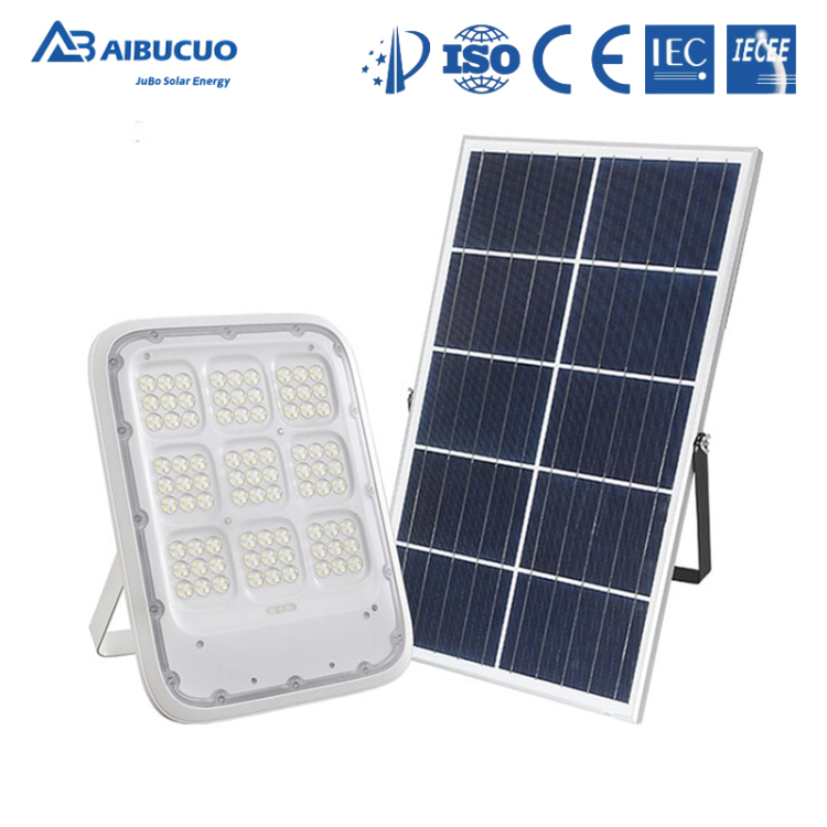AIBUCUO Jubo brand high-quality export solar floodlights, solar lighting lamps, LED remote control, super bright details Picture