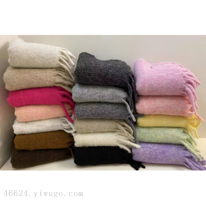 Nuevo en stock exportación bufandas lote horquillas flores lana monocromo comercio electrónico cadena de suministro en vivo Application Scenario