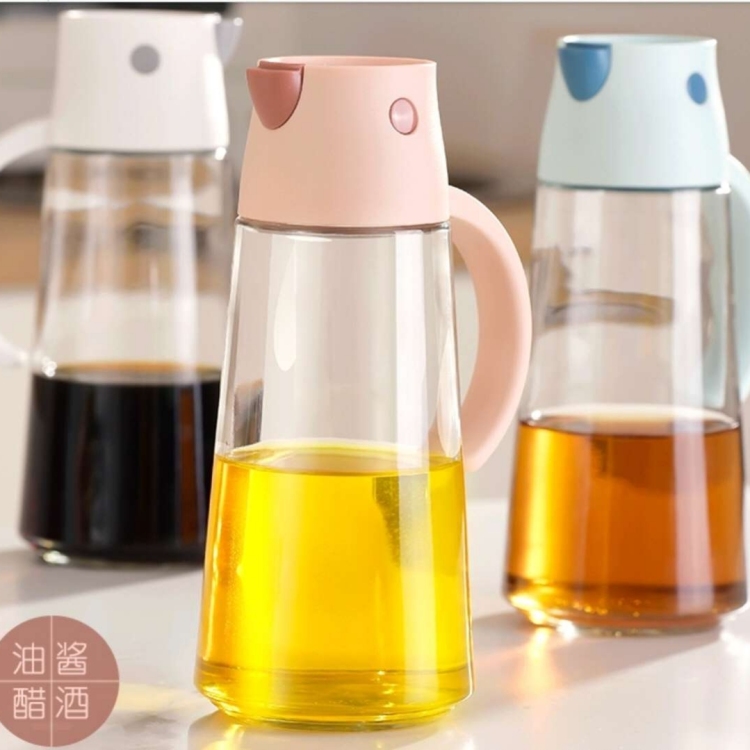 New Hulk oil pot, glass oil pot, household leak-proof oil tank, kitchen vinegar pot, European-style soy sauce vinegar oil bottle Specification image