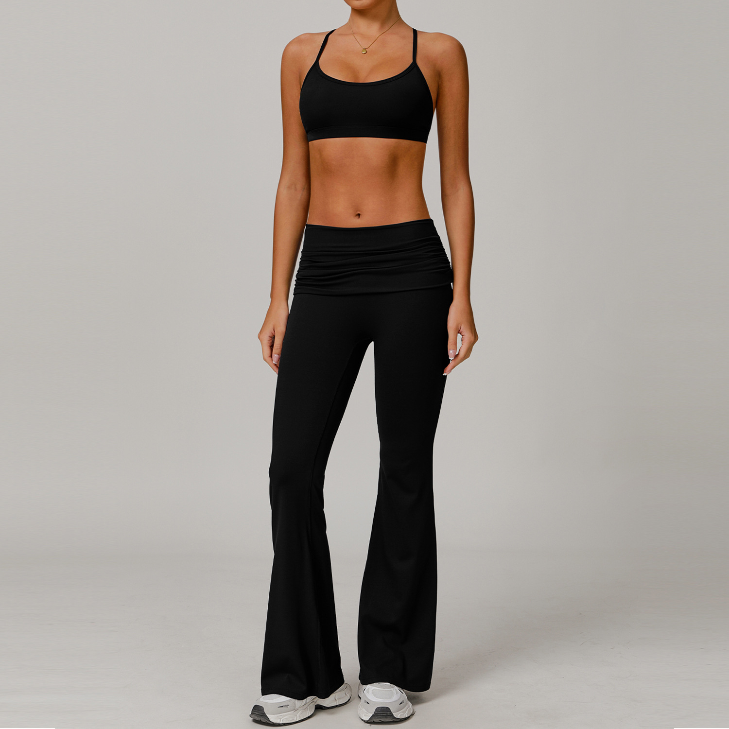 European and American tight-fitting yoga wear, cloud Sensation casual quick-drying sports set, running fitness wear, yoga set Specification image