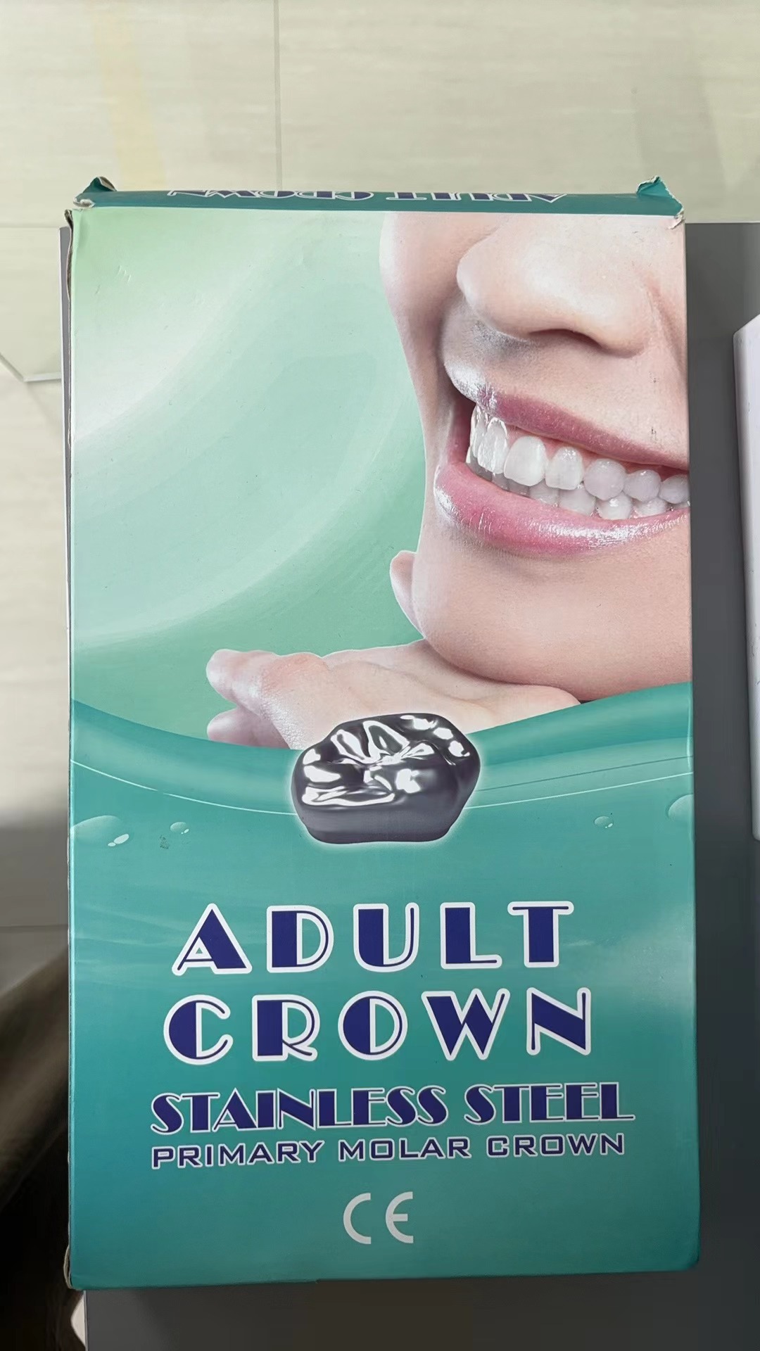Dental crowns, stainless steel crowns, protecting teeth, English packaging, multiple specifications, orthodontic crowns, English packaging Application Scenario