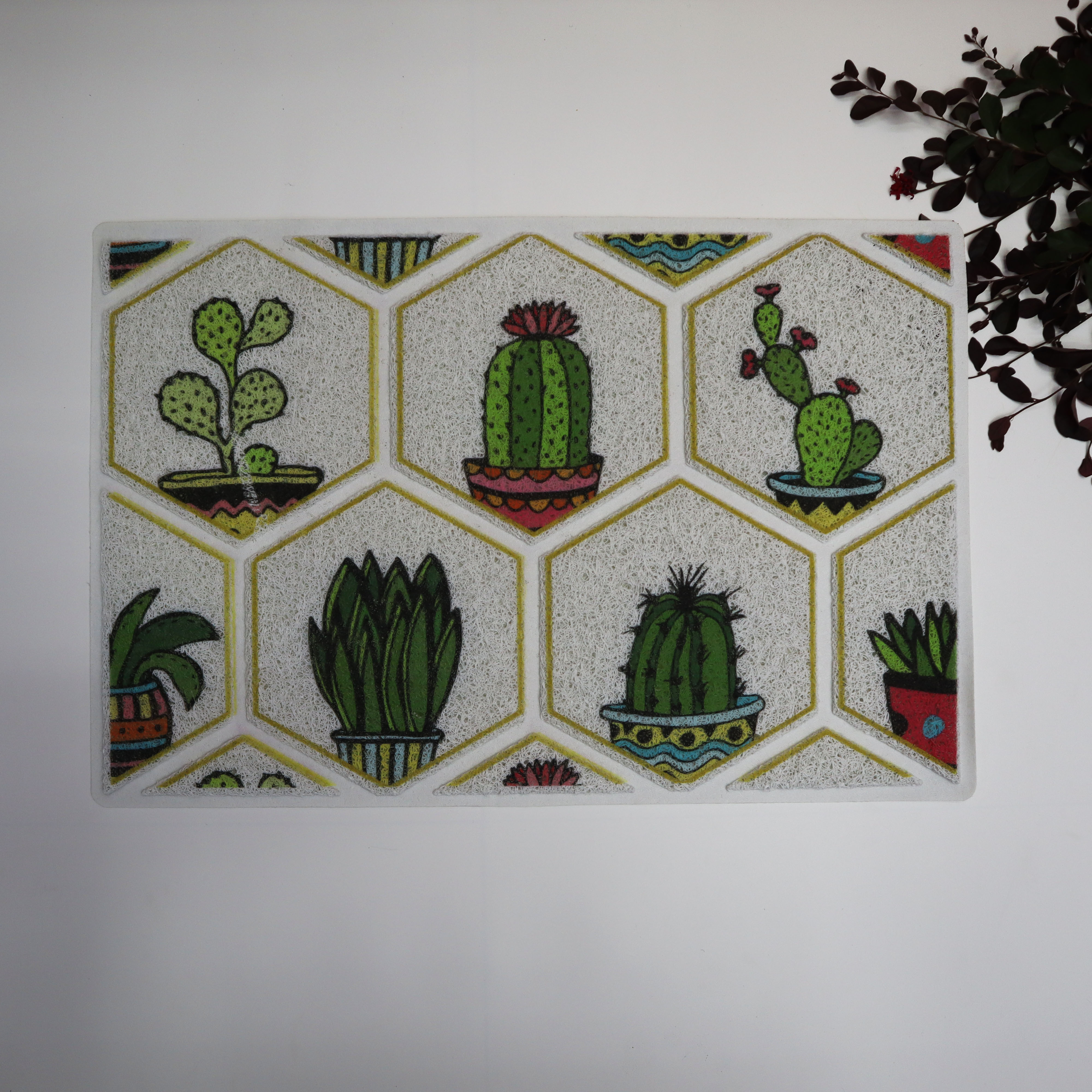 Country-style embossed edge printed pvc brushed high-definition printed Indian floor MATS for entering and leaving the house Specification image