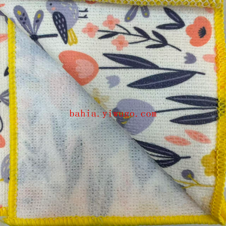 Bahia Kitchen Cleaning Set: 4+2 Printed Cloths, grid Dishcloths, scrubbing cloths, Scouring pads Item Picture