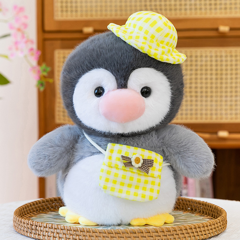 New cross-border super cute penguin team plush toy figurines, adorable shoulder bags, goose dolls, Ocean Park gifts Item Picture