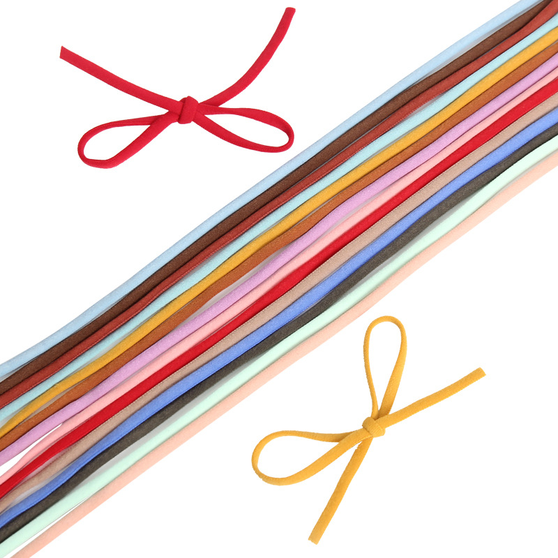 黑白现货半圆油心带松紧带美背吊带头饰抽绳懒人鞋带防晒口罩织带