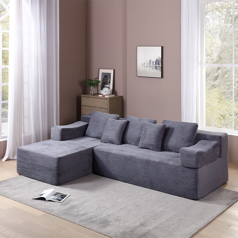 Amazon high-density compression combination sofa, living room module sofa bed, small-sized apartment lazy sponge sofa wholesale Item Picture