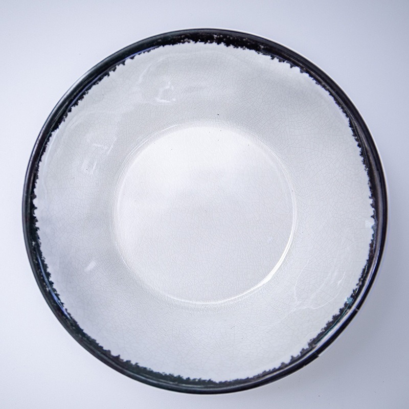 Melamine white porcelain imitation round shallow plate, hotel, restaurant, commercial buffet plate, melamine tableware OEM Specification drawing