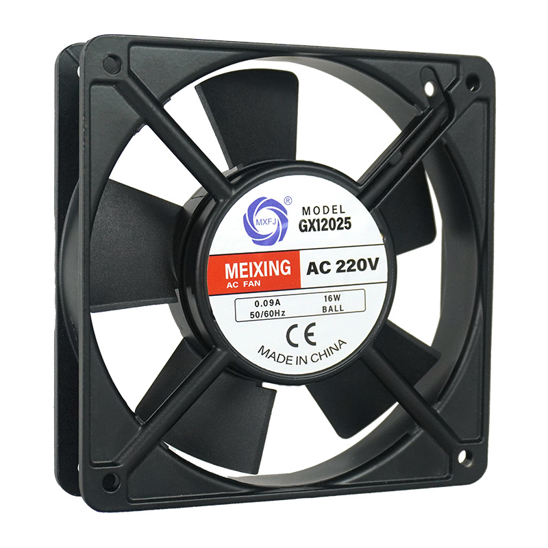 GX12025 AC 220V ball bearing axial flow fan 12025 heat dissipation and cooling fan exhaust fan