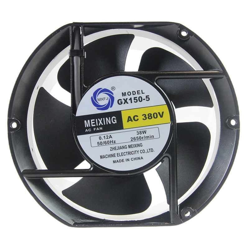 GX150-5 AC 380V ball bearing axial flow fan 17251 heat dissipation and cooling fan exhaust fan details Picture