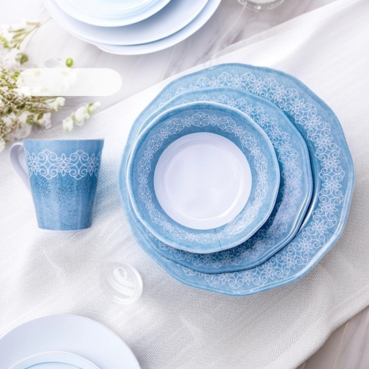 跨境外贸8 9 10寸密胺盘水果盘家用客厅茶几果盘糖果干果盘水果