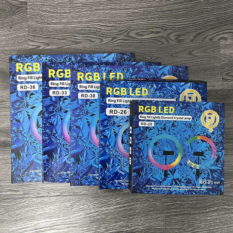 水晶款8寸3D-20CM补光灯Ring light摄影灯环形灯直播灯厂家