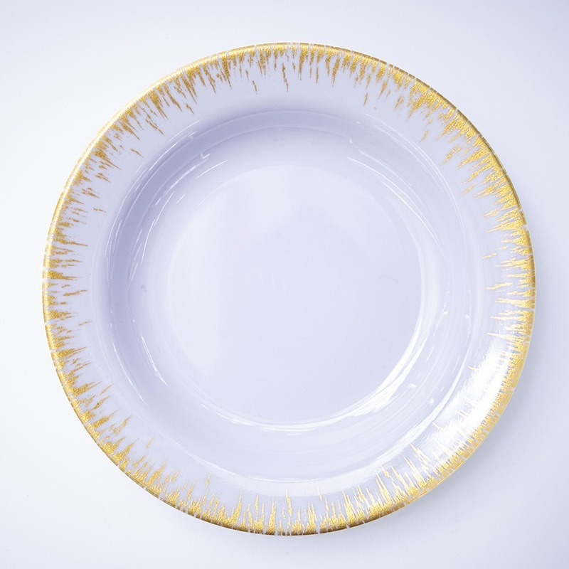 Nordic-style platinum series tableware, marble-patterned shallow plates, melamine small bowls and plates, deep plates, pasta plates, cross-border exclusive Application Scenario