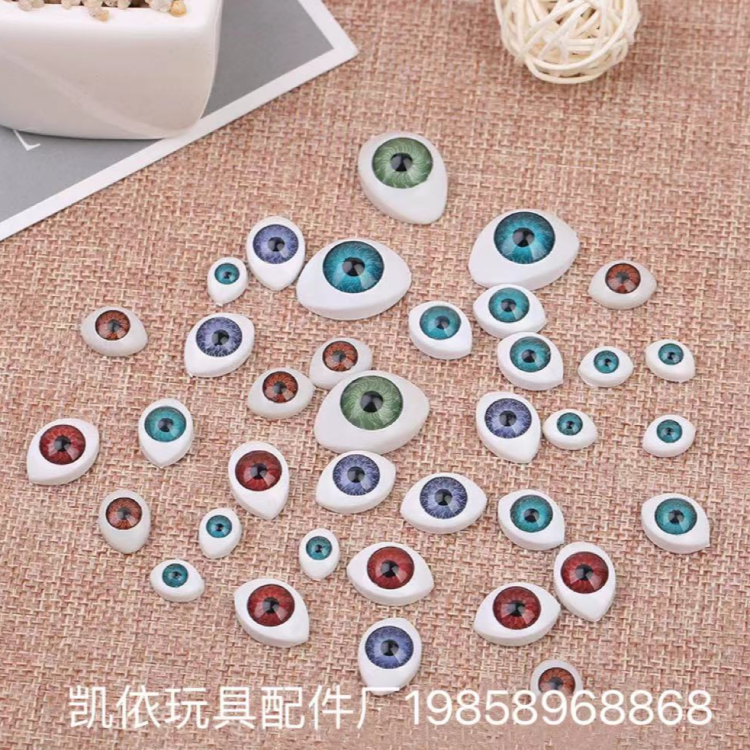 环保DIY公仔仿真大眼珠 玩具配件玩偶动物大眼睛3D陶娃眼塑胶眼球产品图