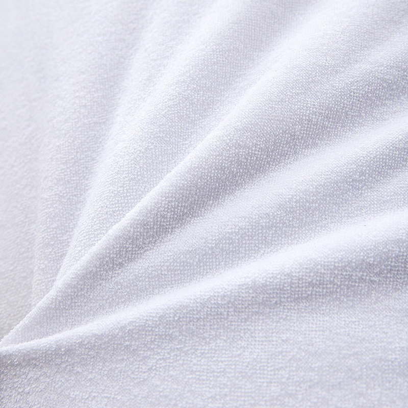 Cross-border Amazon bamboo fiber towel fabric waterproof bed, thin Simmons urine-proof anti-slip four-corner rubber band mattress details Picture