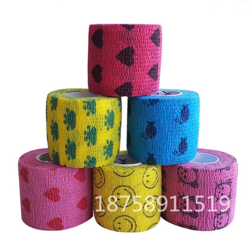 Medical pet elastic gauze bandage, non-woven fabric self-adhesive bandage, elastic tape for finger, wrist, ankle, knee, elbow and leg protection