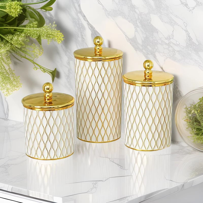 密封罐高级感圆形螺纹透明桌面杂粮谷物储物罐带盖PET塑料收纳盒