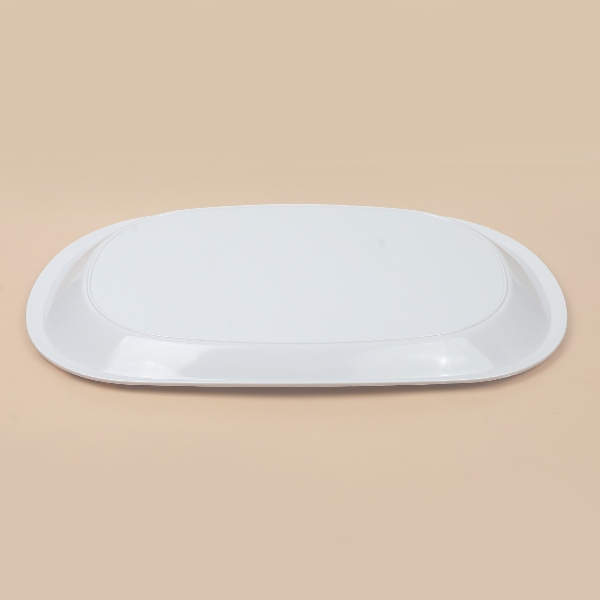 Cross-border melamine creative flat plates, restaurant commercial plates, plastic square stir-fried rice plates, fast food toppings and rice plates Specification image