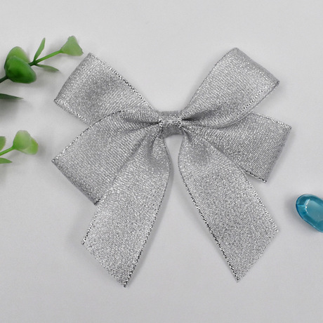 Customized 8-point gold and silver scallion bow double ear wound, 3-point belt waist wrap, scallion belt handcrafted bow packaging details Picture