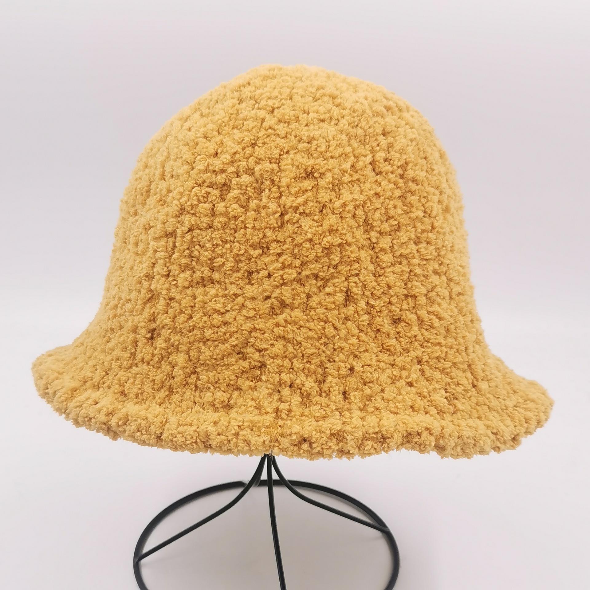 New Korean-style hats, simple lambskin, autumn and winter outdoor casual sunshade hats, warm basin hats and fisherman hats Item Picture