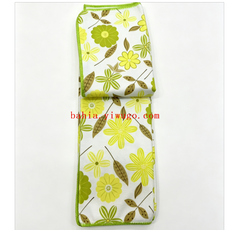 Digital printed cloth 40*40cm, kitchen dishwashing towel, cleaning and stain-removing wipe towel, dust-removing towel