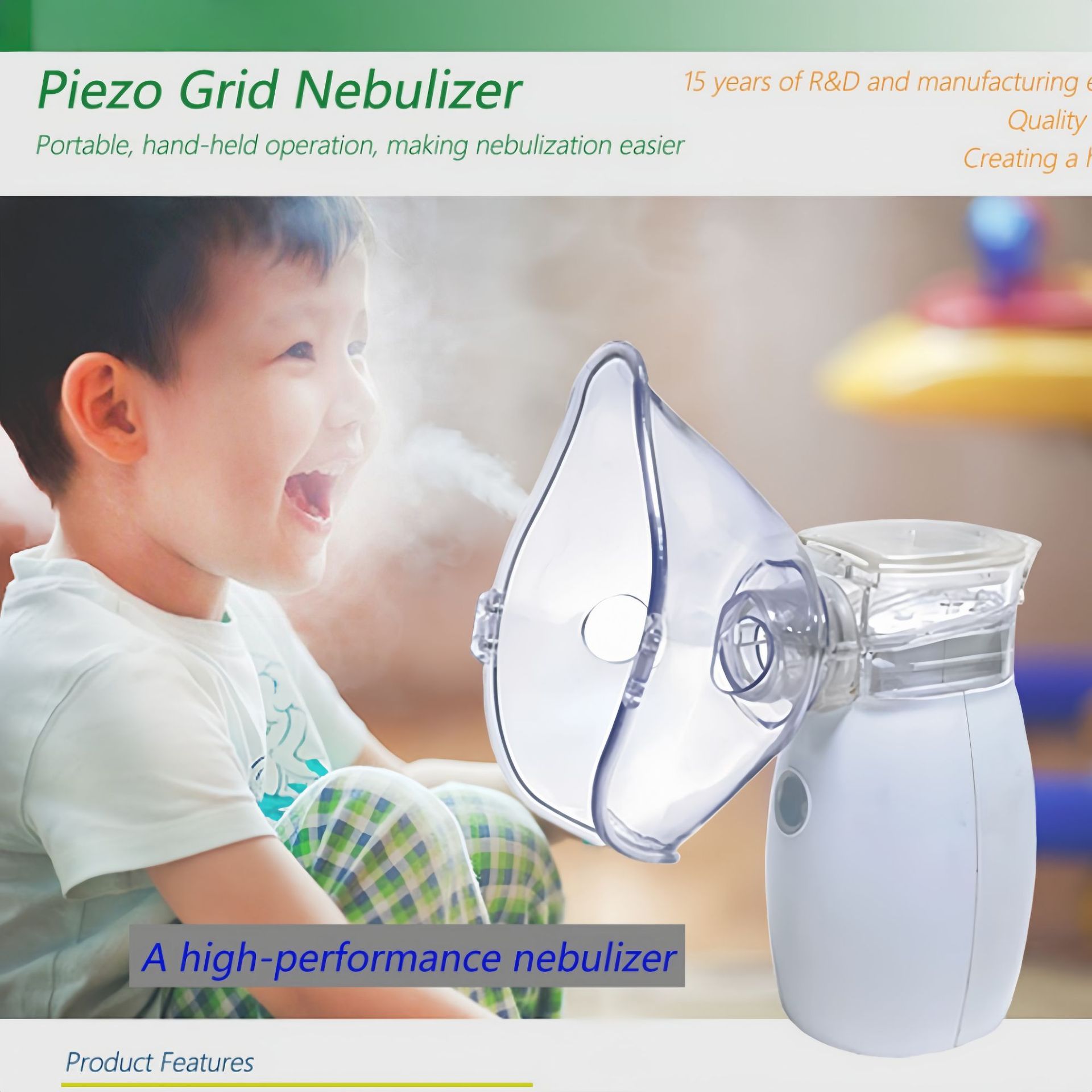 Foreign trade silent mesh handheld nebulizer, bilateral nebulizer, portable nebulizer, children's household nebulizer full figure