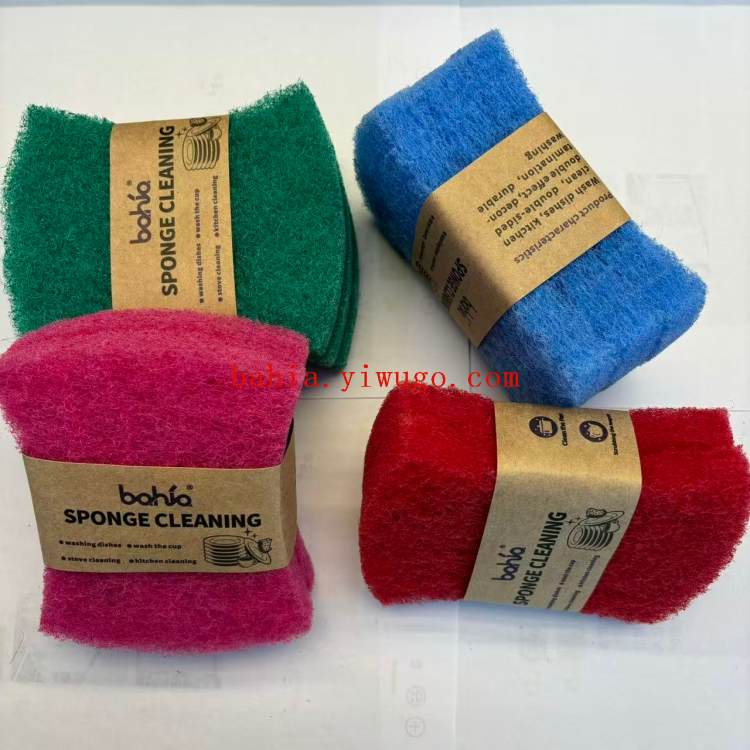 Coarse fiber scouring pad, large waist-shaped dishwashing cloth, kitchen and household pot scrubbing, pot cleaning cloth for removing dirt and oil, bahia Application Scenario