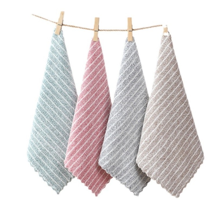 Household microfiber kitchen dishcloths with strong water absorption and no shedding, cleaning cloths and scouring pads details Picture