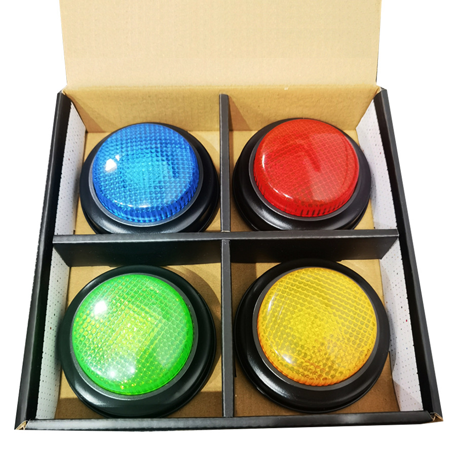 Cross-border children's educational alarm 2 pieces, 4 toys, creative interactive game, light pat fun alarm toy Item Picture