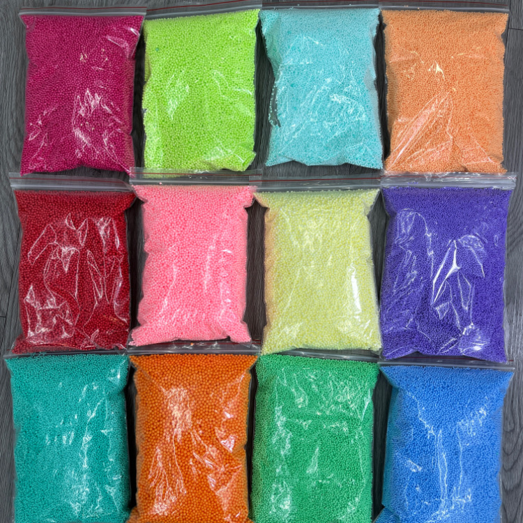 Lazy sofa filling, comfortable throw pillows filled with dense and colorful foam particles, children's early education DIY, eco-friendly polystyrene details Picture