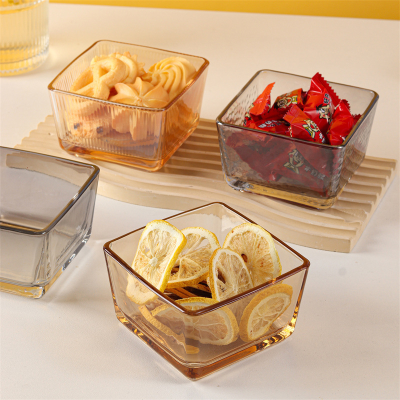 酒吧分格点心客厅水果盘家用简约零食糖果干果玻璃格调高颜值果盘