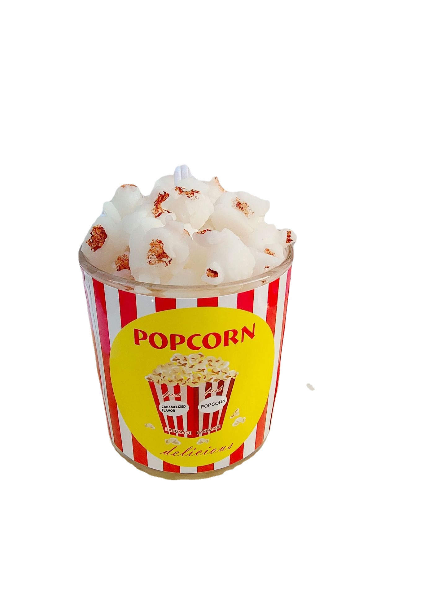 Popcorn scented candles, cups, wax ornaments, shooting props, souvenirs, handmade soy wax, creative gifts, girlish hearts Application Scenario