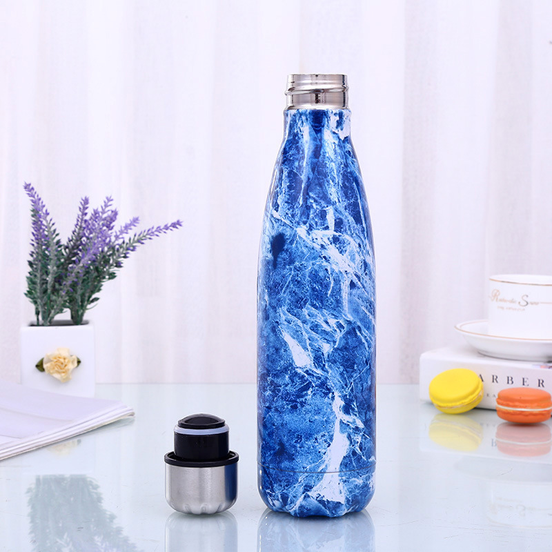 不锈钢户外运动保龄球大理石可乐瓶保温杯创意可乐杯礼品定制批发