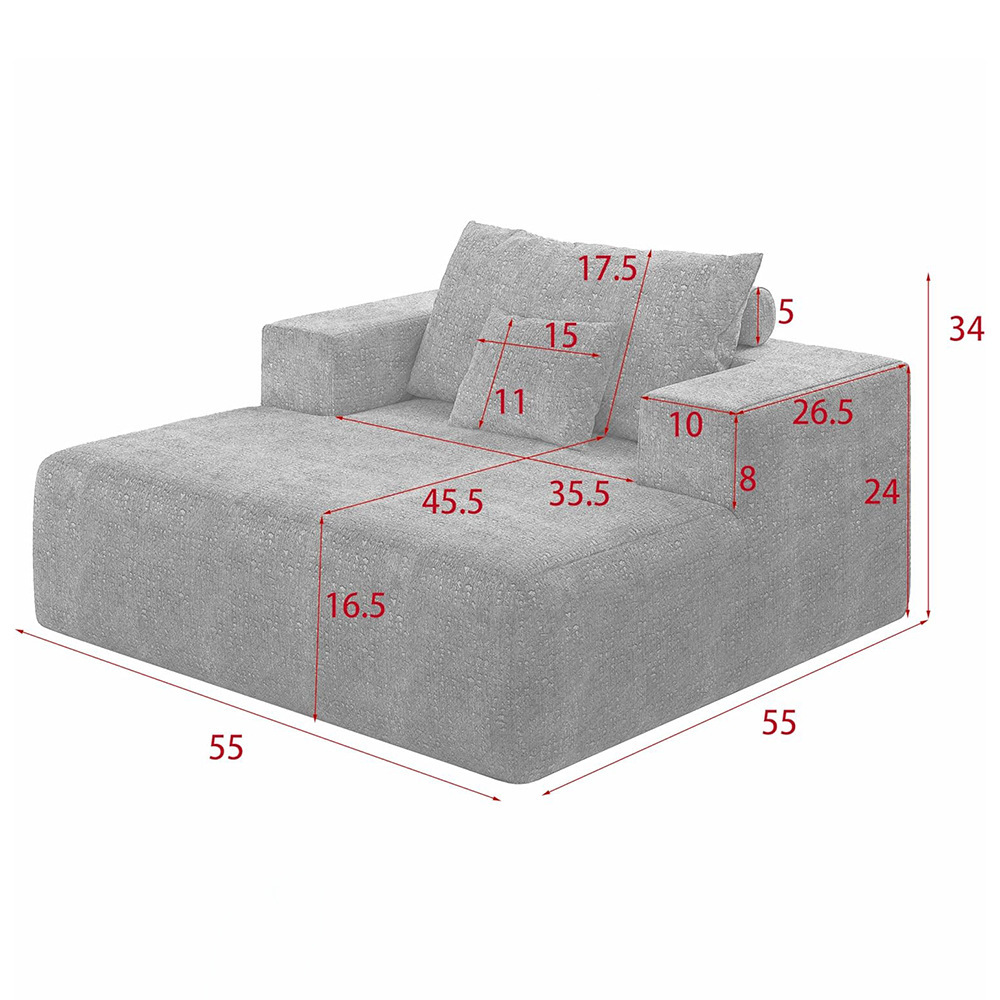 Cross-border compressed sponge sofa, high-density rebound modular sofa, lying home, living room casual single sofa