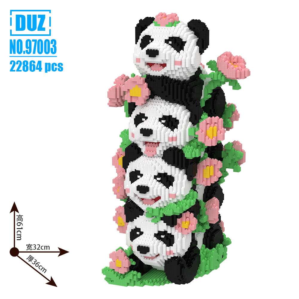 巨大号青花瓷花瓶积木儿童成人新年假期拼装解压益智玩具礼物摆件产品图