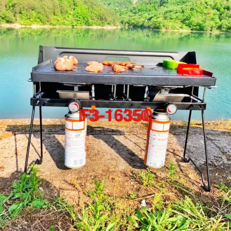 Outdoor camping portable double-head gas stove family picnic outdoor gas stove PORTABLEGASstove. Source factory Source factory Application Scenario