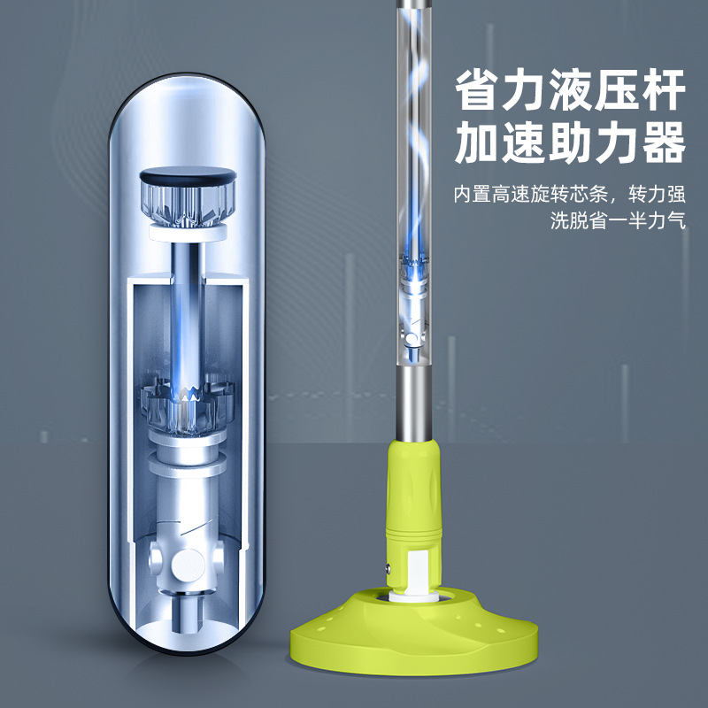 Good Wife Rotating Mop Bucket Set, hand-press dual drive mop, no need for hand washing, automatic mop bucket for home and office use details Picture