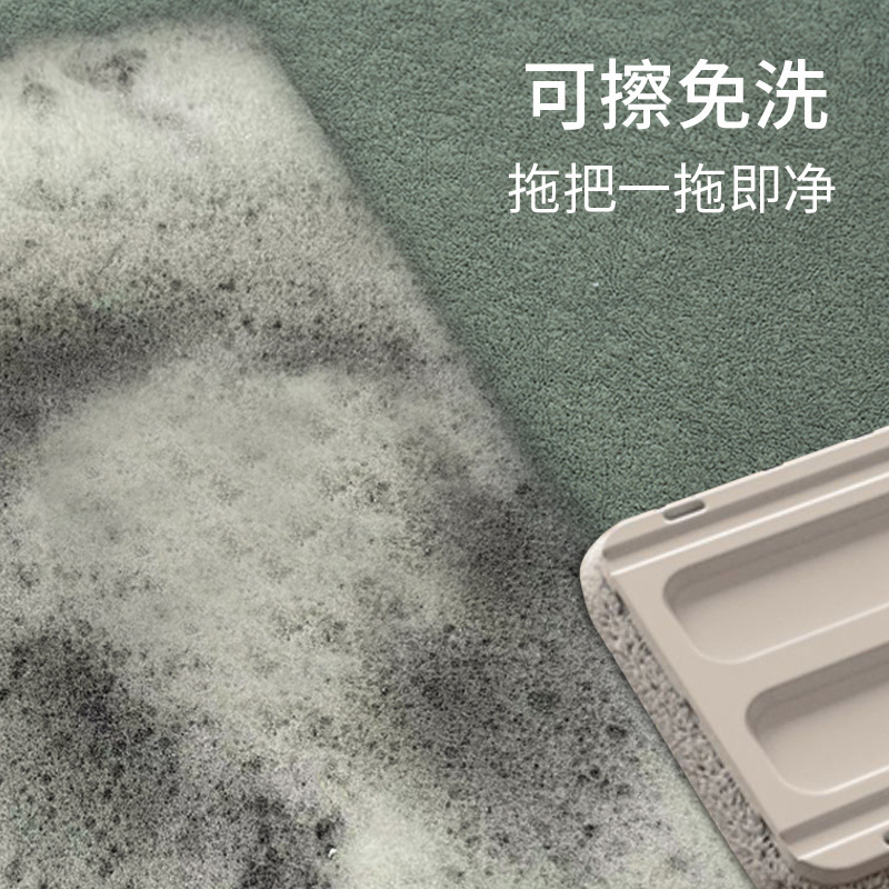 Simple and solid-color diatom mud floor mat for home bathroom door, anti-slip, water-absorbing, quick-drying, dirt-resistant and wear-resistant floor mat details Picture