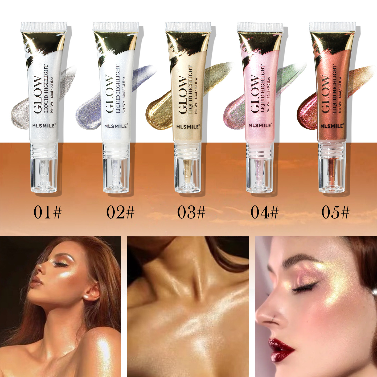 Atomic Kitten Natural Vegan Waterproof Liquid Phosphor Bronze pearlescent effect brightens makeup Application Scenario