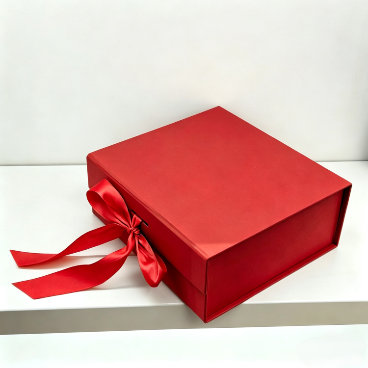High-end ribbon foldable gift box with multiple colors to choose from, high-quality texture, direct sales from the original factory, customizable logo packaging, gift box, and souvenir packaging box details Picture