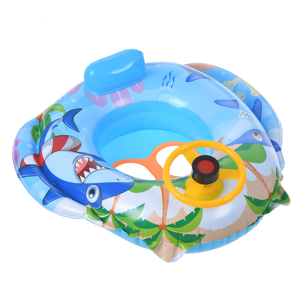 Cross-border thickened car horn, boat steering wheel, swimming ring, infant and children's water play and swimming seat ring Specification image